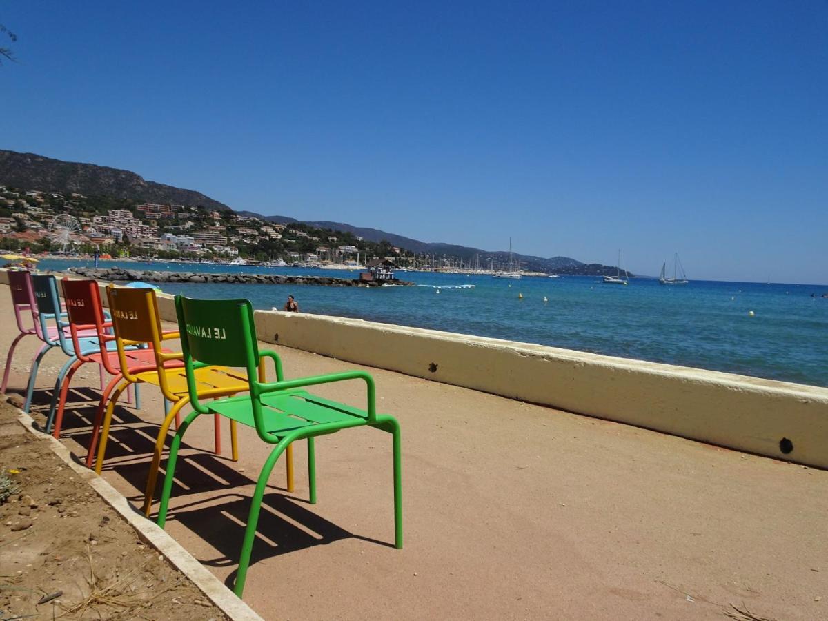 T3 150 M De La Plage, Climatisation, Piscine Et Parking Privatif - Le Lavandou Exteriör bild